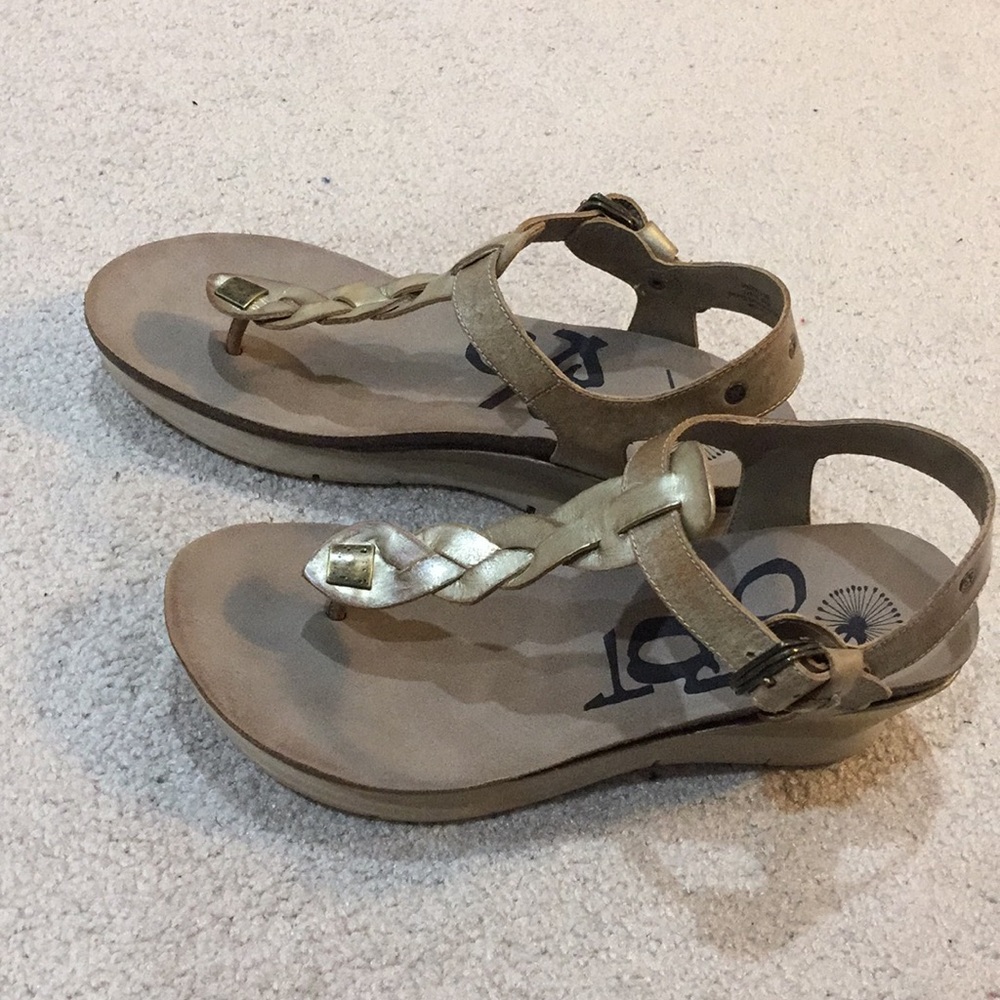 OTBT Braided Thong Wedge Heel Sandal